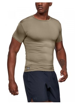 Męska koszulka kompresyjna UNDER ARMOUR TAC HG COMP T - beżowa ze sklepu Sportstylestory.com w kategorii T-shirty męskie - zdjęcie 165578666