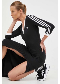 adidas Originals sukienka kolor czarny maxi dopasowana ze sklepu PRM w kategorii Sukienki - zdjęcie 165580376