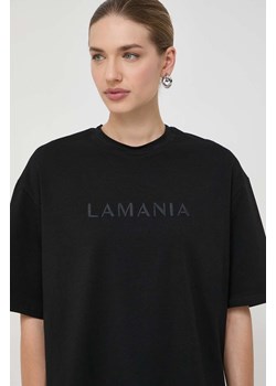 La Mania t-shirt bawełniany damski kolor czarny ze sklepu ANSWEAR.com w kategorii Bluzki damskie - zdjęcie 165580519