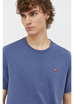 Levi&apos;s t-shirt bawełniany męski kolor niebieski gładki ze sklepu ANSWEAR.com w kategorii T-shirty męskie - zdjęcie 165580819