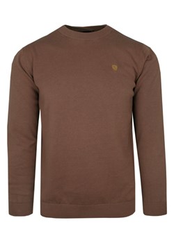 Klasyczny Sweter Męski - Rigon - Bawełna - Jasny Brąz SWRGNsw06brazowyU ze sklepu JegoSzafa.pl w kategorii Swetry męskie - zdjęcie 165582506
