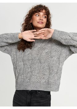 Sinsay - Sweter z ozdobnym splotem - szary ze sklepu Sinsay w kategorii Swetry damskie - zdjęcie 165590115