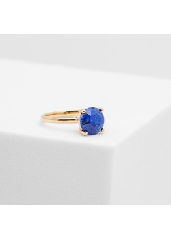pierścionek z lapis lazuli srebrny pozłacany ze sklepu ANIA KRUK w kategorii Pierścionki - zdjęcie 165591736