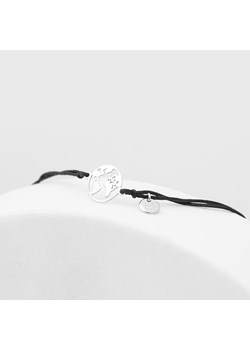 bransoletka sznurkowa z mapą, srebrna ze sklepu ANIA KRUK w kategorii Bransoletki - zdjęcie 165591817