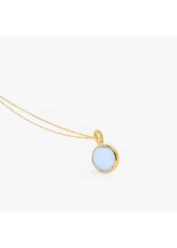 naszyjnik z kółkiem z błękitnym kamieniem, złoty ze sklepu ANIA KRUK w kategorii Naszyjniki - zdjęcie 165591975