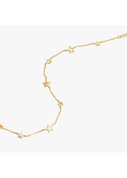 bransoletka na nogę z gwiazdkami, srebrna pozłacana ze sklepu ANIA KRUK w kategorii Bransoletki - zdjęcie 165592026