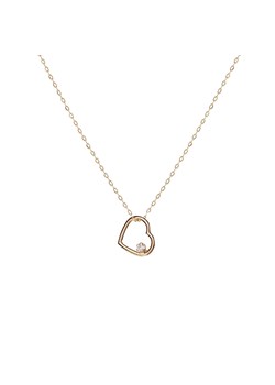 naszyjnik z sercem i diamentem, złoty ze sklepu ANIA KRUK w kategorii Naszyjniki - zdjęcie 165592107