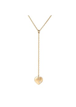 naszyjnik z sercem srebrny pozłacany ze sklepu ANIA KRUK w kategorii Naszyjniki - zdjęcie 165592125