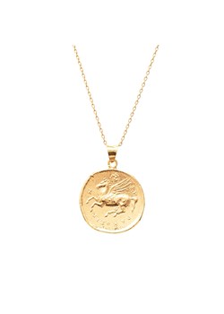 naszyjnik z monetą  srebrny pozłacany ze sklepu ANIA KRUK w kategorii Naszyjniki - zdjęcie 165592267