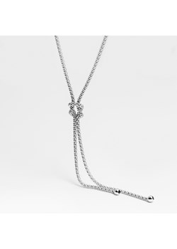 długi naszyjnik z węzłem srebrny ze sklepu ANIA KRUK w kategorii Naszyjniki - zdjęcie 165592457
