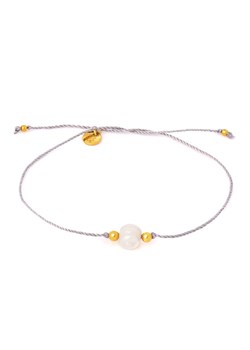 bransoletka sznurkowa z perłą, srebrne ze sklepu ANIA KRUK w kategorii Bransoletki - zdjęcie 165592646