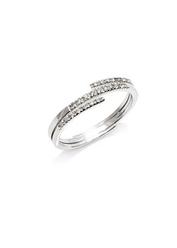 pierścionek z brylantami białe złoto ze sklepu ANIA KRUK w kategorii Pierścionki - zdjęcie 165592667