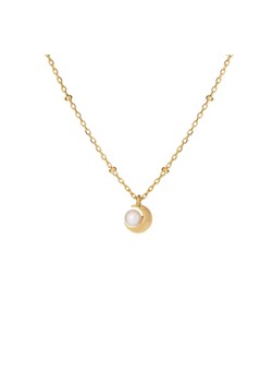 naszyjnik z perłą srebrny pozłacany ze sklepu ANIA KRUK w kategorii Naszyjniki - zdjęcie 165592759