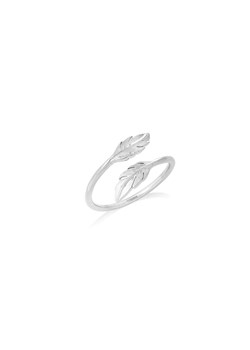 pierścionek srebrny z piórkami ze sklepu ANIA KRUK w kategorii Pierścionki - zdjęcie 165592806