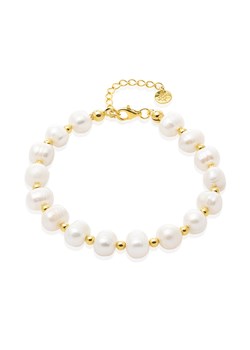 bransoletka z perłami srebrna pozłacana ze sklepu ANIA KRUK w kategorii Bransoletki - zdjęcie 165593138