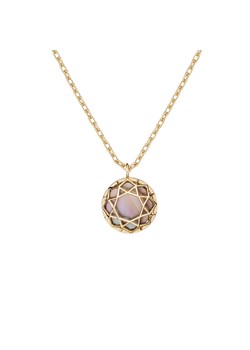 naszyjnik z masą perłową srebrny pozłacany ze sklepu ANIA KRUK w kategorii Naszyjniki - zdjęcie 165593148