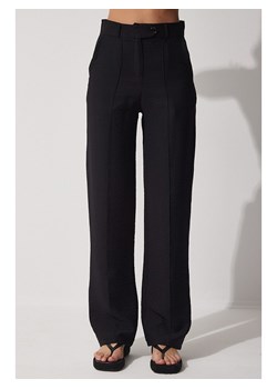 Happiness Istanbul Lniane spodnie w kolorze czarnym ze sklepu Limango Polska w kategorii Spodnie damskie - zdjęcie 165595358