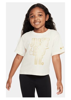 T-shirt dla małych dzieci o luźnym kroju Nike Shine - Biel ze sklepu Nike poland w kategorii Bluzki dziewczęce - zdjęcie 165608298