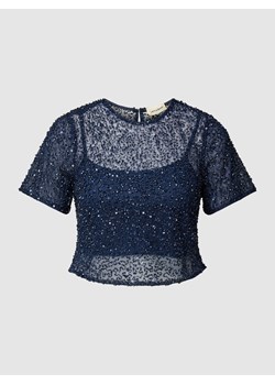 Bluzka dwuwarstwowa z cekinowym obszyciem ze sklepu Peek&Cloppenburg  w kategorii Bluzki damskie - zdjęcie 165625979