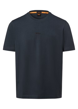BOSS Orange T-shirt męski Mężczyźni Bawełna petrol jednolity ze sklepu vangraaf w kategorii T-shirty męskie - zdjęcie 165630858
