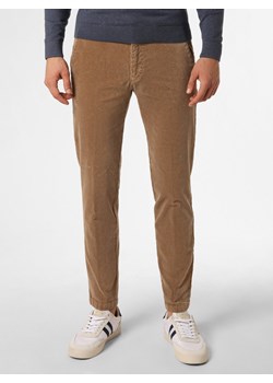 Finshley & Harding Spodnie Mężczyźni Bawełna beżowy jednolity ze sklepu vangraaf w kategorii Spodnie męskie - zdjęcie 165630998