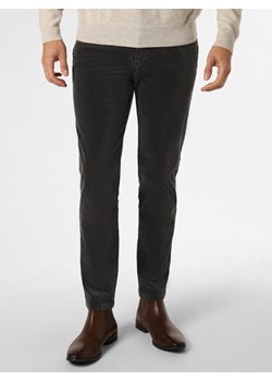 Finshley & Harding Spodnie Mężczyźni Bawełna antracytowy jednolity ze sklepu vangraaf w kategorii Spodnie męskie - zdjęcie 165630999