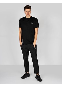 Les Hommes T-shirt With Zip | LKT143 703 | Regular Fit Mercerized | Mężczyzna | Czarny ze sklepu ubierzsie.com w kategorii T-shirty męskie - zdjęcie 165643569
