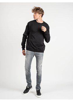 Les Hommes Bluza | LKH102 756U | Regular Mercerized Cotton Sweatshirt | Mężczyzna | Czarny ze sklepu ubierzsie.com w kategorii Bluzy męskie - zdjęcie 165646549