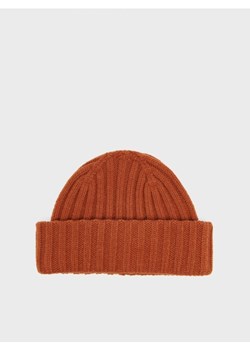Krótka czapka beanie pomarańczowa ze sklepu House w kategorii Czapki zimowe męskie - zdjęcie 165648606