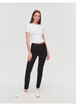 Czarne jeansy skinny fit z regularnym stanem ze sklepu House w kategorii Jeansy damskie - zdjęcie 165649758