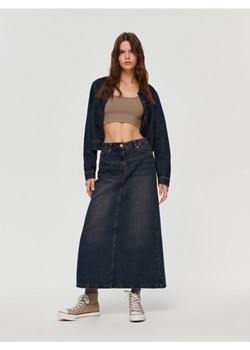 Jeansowa spódnica maxi z efektem sprania ze sklepu House w kategorii Spódnice - zdjęcie 165650069