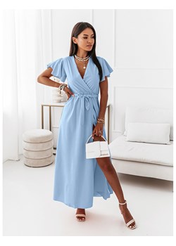 Elegancka sukienka maxi CAROLINE - błękitna ze sklepu magmac.pl w kategorii Sukienki - zdjęcie 165650216