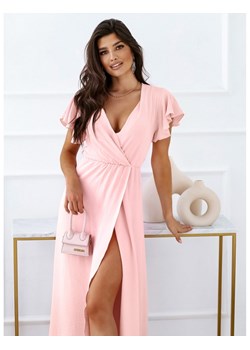 Elegancka sukienka maxi CAROLINE - pudrowy róż ze sklepu magmac.pl w kategorii Sukienki - zdjęcie 165653858