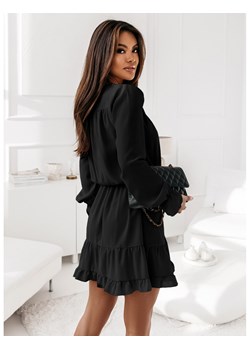 Sukienka z falbanami CARLA - czarna ze sklepu magmac.pl w kategorii Sukienki - zdjęcie 165654566