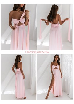 Sukienka maxi wiązana na wiele sposobów - ELSA - biała ze sklepu magmac.pl w kategorii Sukienki - zdjęcie 165655079