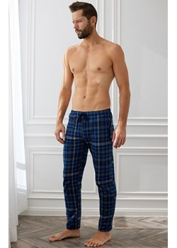 Spodnie męskie długie od piżamy Jakub, Kolor granatowy-wzór, Rozmiar L, Italian Fashion ze sklepu Intymna w kategorii Piżamy męskie - zdjęcie 165664188