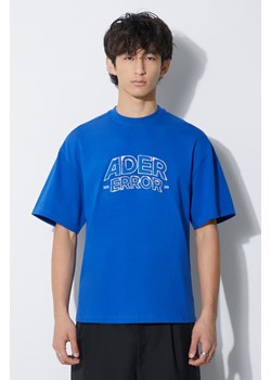 Ader Error t-shirt Edca Logo T-shirt męski kolor niebieski z aplikacją BMADFWTS0104 ze sklepu PRM w kategorii T-shirty męskie - zdjęcie 165669209