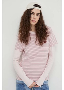 Levi&apos;s t-shirt bawełniany damski kolor różowy ze sklepu ANSWEAR.com w kategorii Bluzki damskie - zdjęcie 165670205