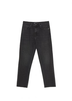 Cropp - Czarne jeansy straight cropped - czarny ze sklepu Cropp w kategorii Jeansy damskie - zdjęcie 165671099