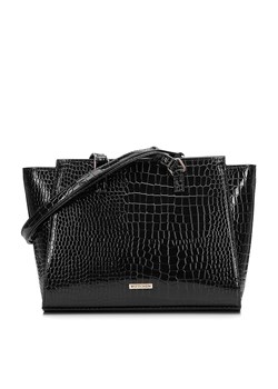Torebka shopperka z ekoskóry o egzotycznej fakturze czarna ze sklepu WITTCHEN w kategorii Torby Shopper bag - zdjęcie 165671186