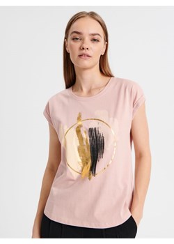 Sinsay - Koszulka z nadrukiem - różowy ze sklepu Sinsay w kategorii Bluzki damskie - zdjęcie 165674189