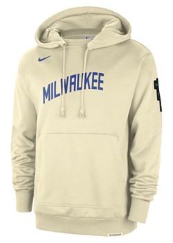 Męska bluza z kapturem Nike NBA Courtside Milwaukee Bucks Standard Issue City Edition 2023/24 - Brązowy ze sklepu Nike poland w kategorii Bluzy męskie - zdjęcie 165677538