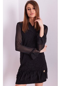 Sukienka mini czarna EM-SK-5001.99, Kolor czarny, Rozmiar one size, FactoryPrice ze sklepu Primodo w kategorii Sukienki - zdjęcie 165678877