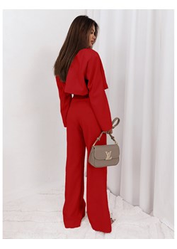 Garnitur z szerokimi spodniami HAJAM - czerwony ze sklepu magmac.pl w kategorii Komplety i garnitury damskie - zdjęcie 165682166