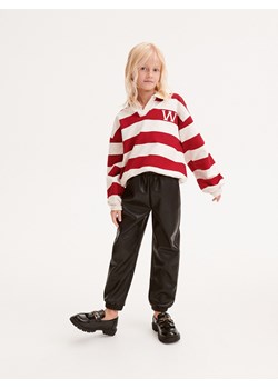 Reserved - Joggery z imitacji skóry - czarny ze sklepu Reserved w kategorii Spodnie dziewczęce - zdjęcie 165684185