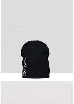Czarna czapka z perełkami ze sklepu Molton w kategorii Czapki zimowe damskie - zdjęcie 165687049