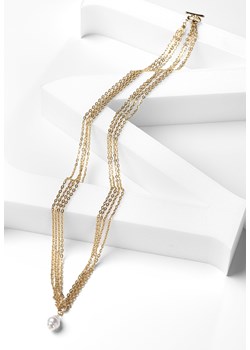 Kaskadowy naszyjnik w kolorze złotym z perłą ze sklepu Molton w kategorii Naszyjniki - zdjęcie 165687208