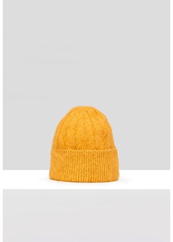 Żółta czapka w warkocze ze sklepu Molton w kategorii Czapki zimowe damskie - zdjęcie 165687216