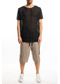 Takeshy Kurosawa T-shirt "Lino" | 83333 | Lino | Mężczyzna | Czarny ze sklepu ubierzsie.com w kategorii T-shirty męskie - zdjęcie 165696319