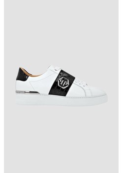 PHILIPP PLEIN Białe sneakersy Leather Lo-top, Wybierz rozmiar 45 ze sklepu outfit.pl w kategorii Trampki męskie - zdjęcie 165701738